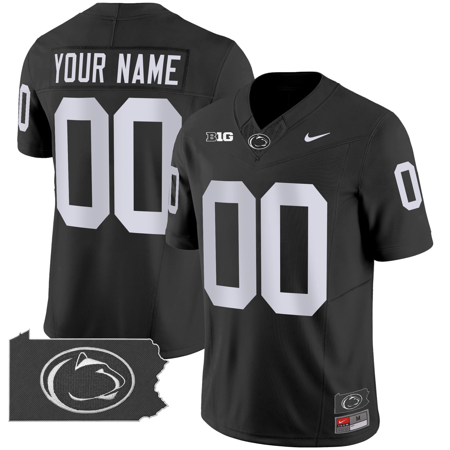 Penn State Nittany Lions 2024 Home Patch Vapor Limited Custom Jersey - All Stitched