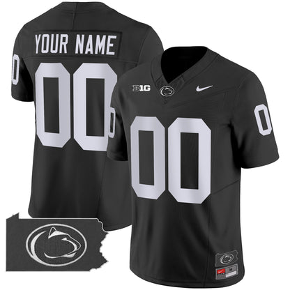 Penn State Nittany Lions 2024 Home Patch Vapor Limited Custom Jersey - All Stitched