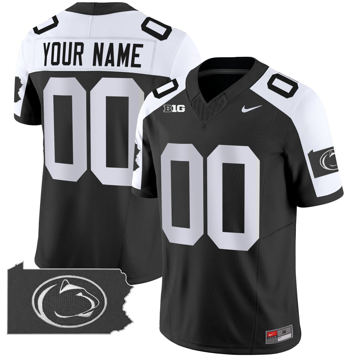 Penn State Nittany Lions 2024 Home Patch Vapor Limited Custom Jersey - All Stitched