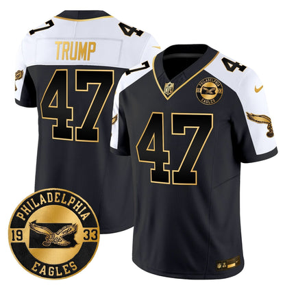 Philadelphia Eagles 2024 Throwback Gold Vapor Limited Jersey - Est. 1933 Patch - All Stitched