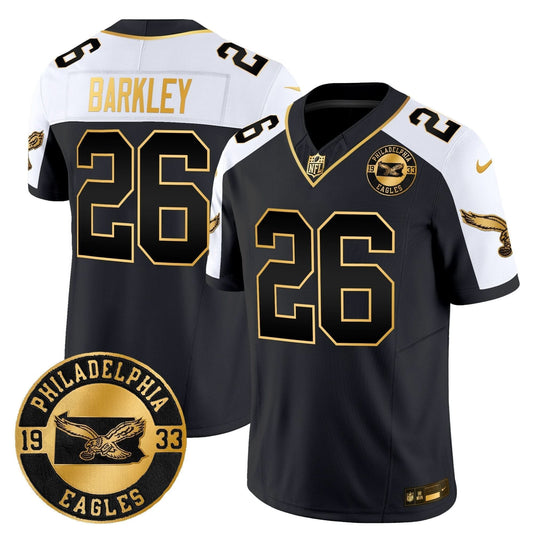 Philadelphia Eagles 2024 Throwback Gold Vapor Limited Jersey - Est. 1933 Patch - All Stitched