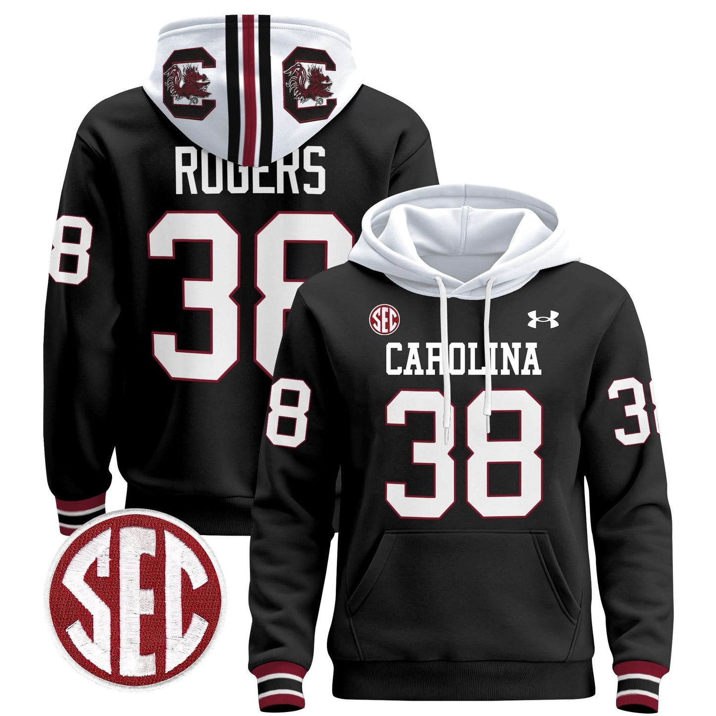 South Carolina Gamecocks 1980 Throwback Pullover Hoodie - All Stitched