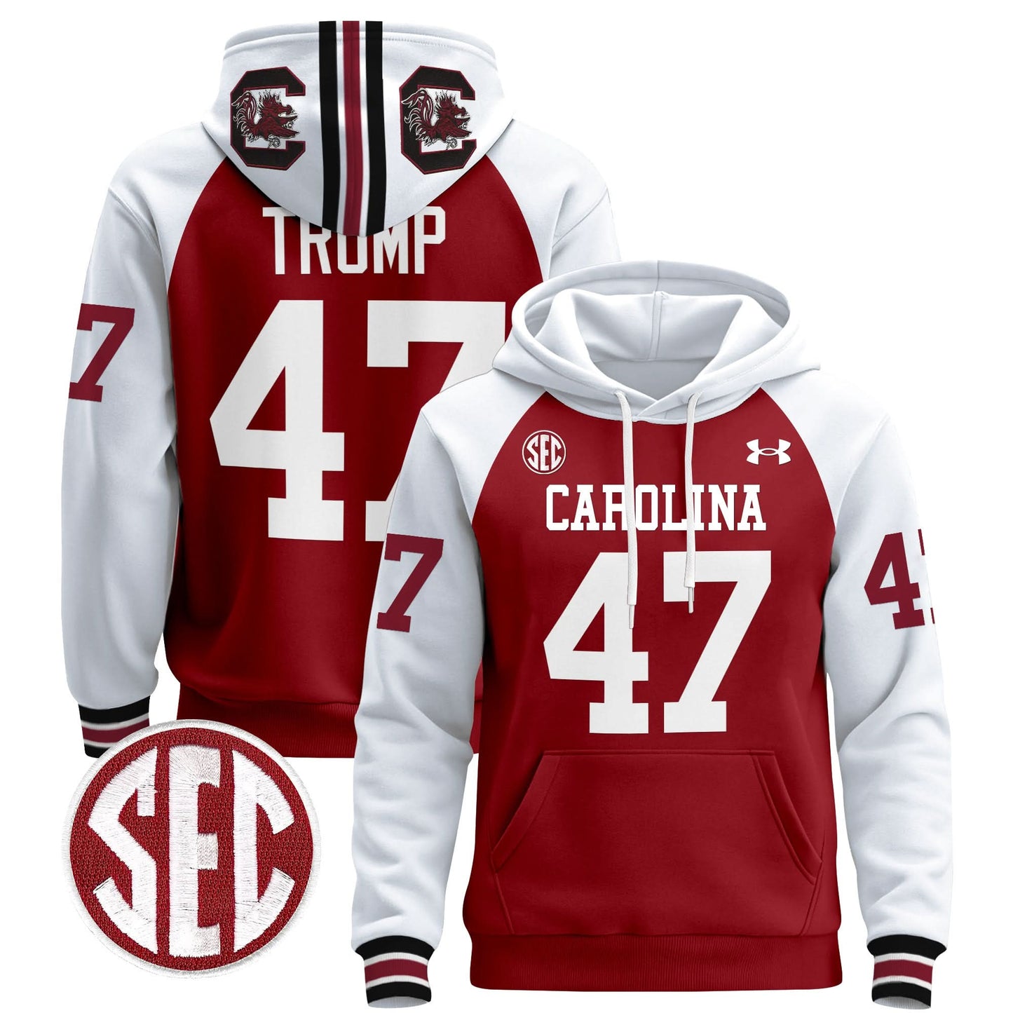 South Carolina Gamecocks 1980 Throwback Pullover Hoodie - All Stitched