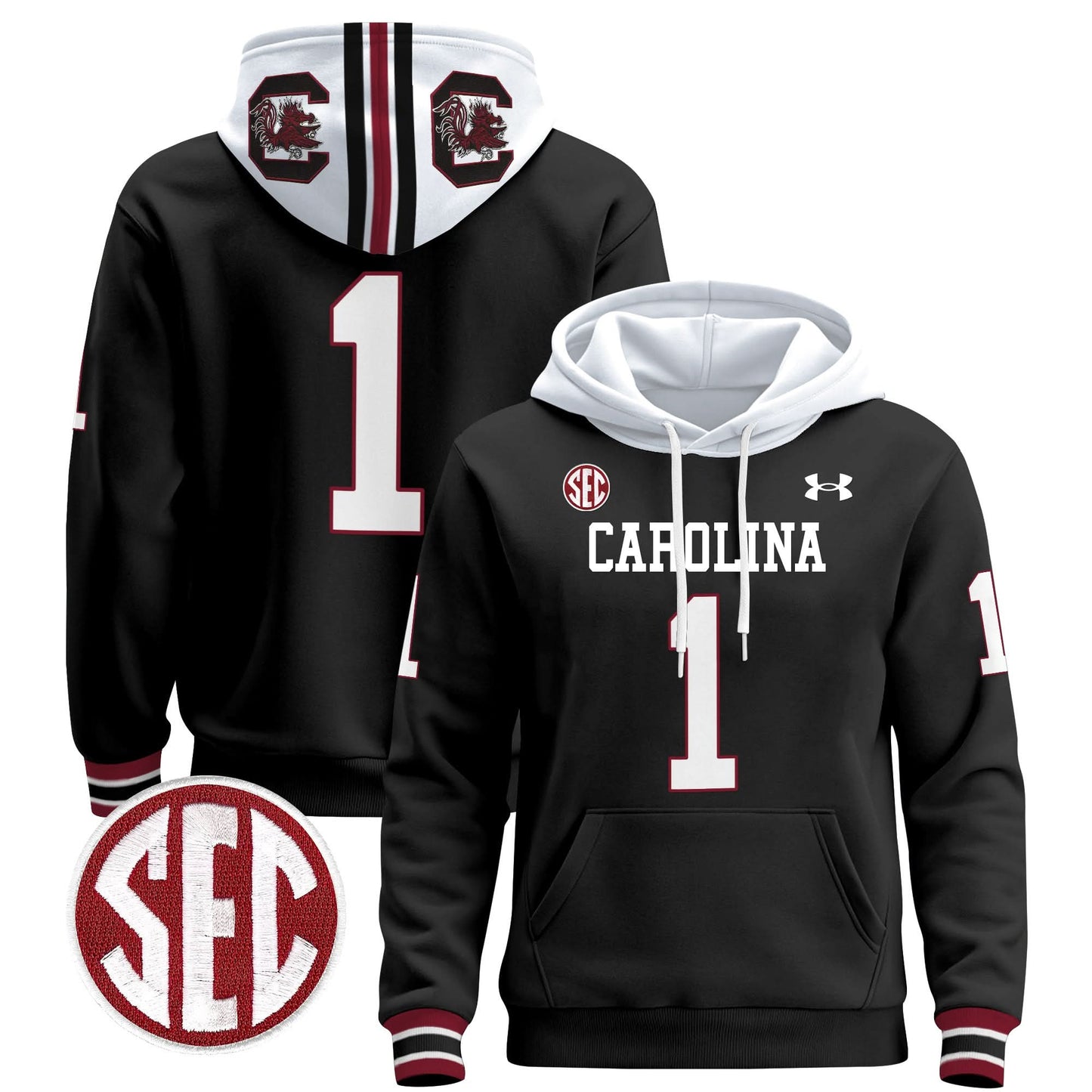 South Carolina Gamecocks 1980 Throwback Pullover Hoodie - All Stitched