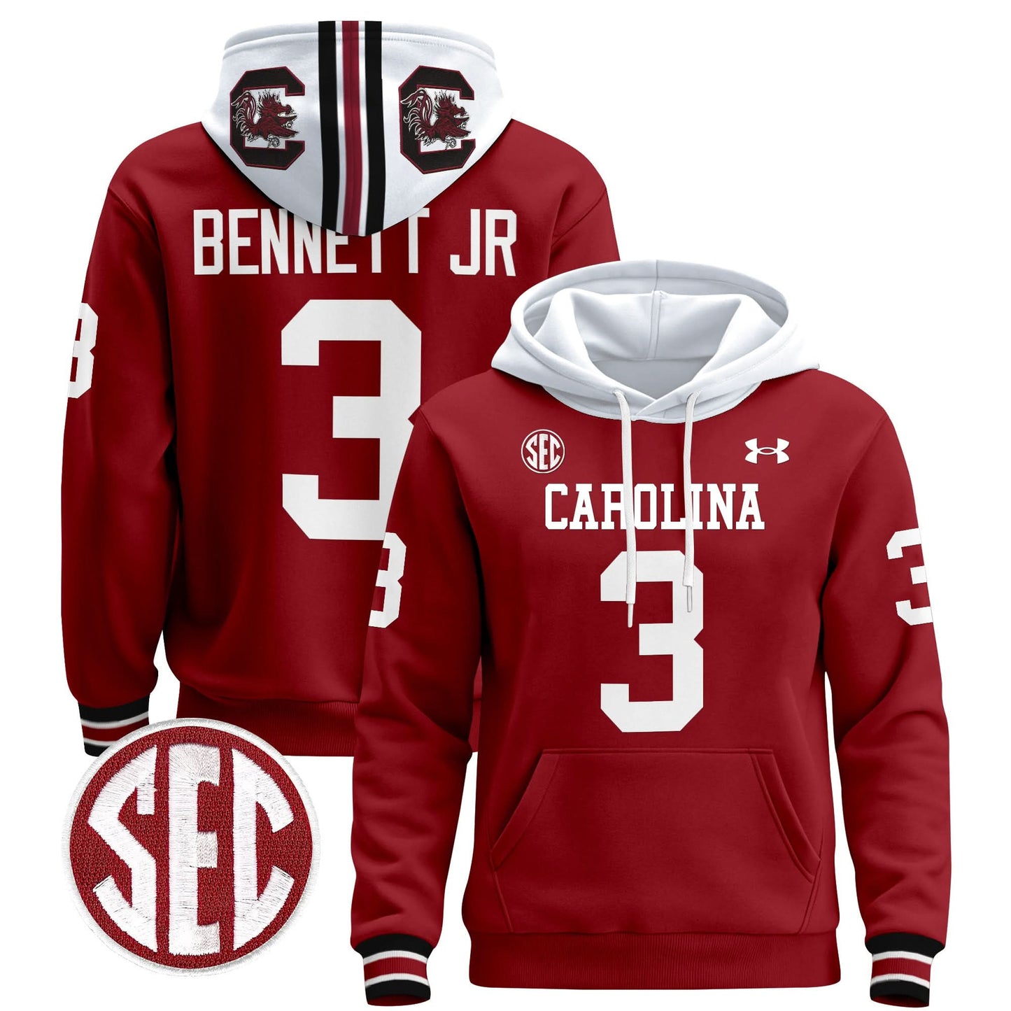 South Carolina Gamecocks 1980 Throwback Pullover Hoodie - All Stitched