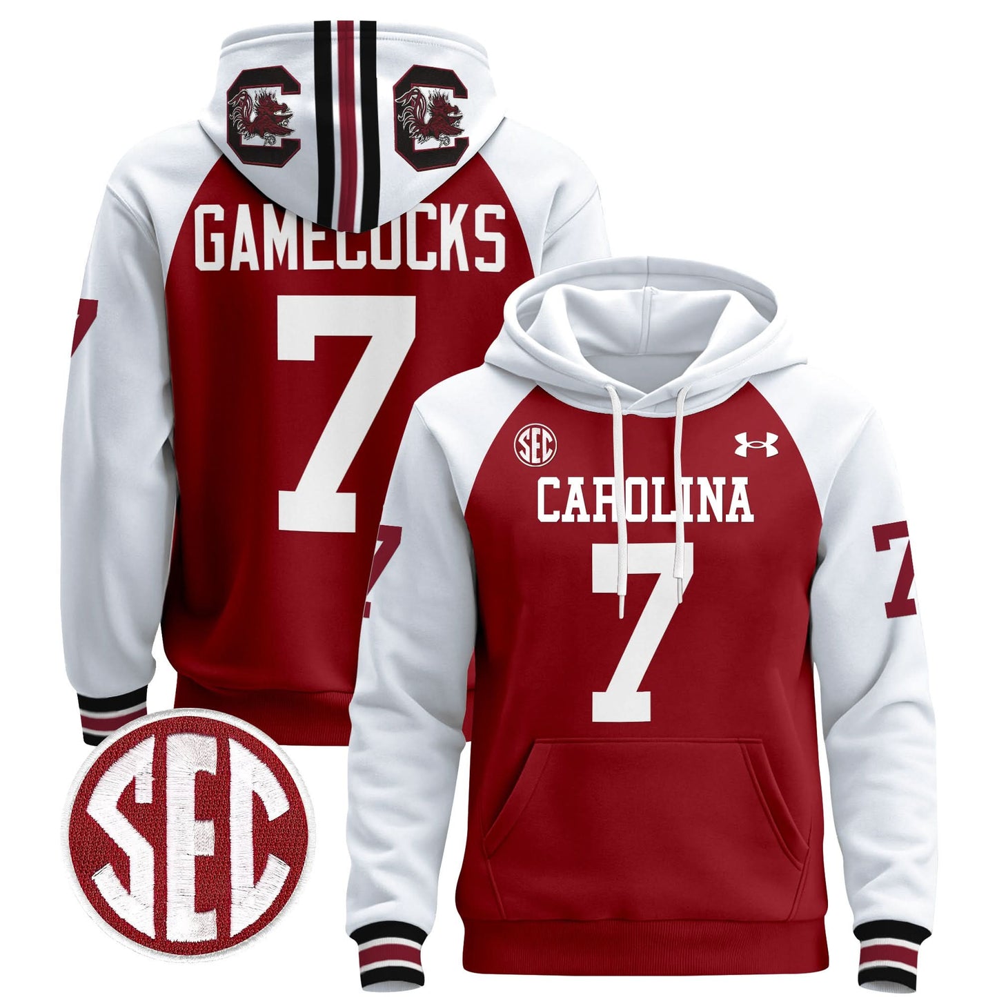 South Carolina Gamecocks 1980 Throwback Pullover Hoodie - All Stitched