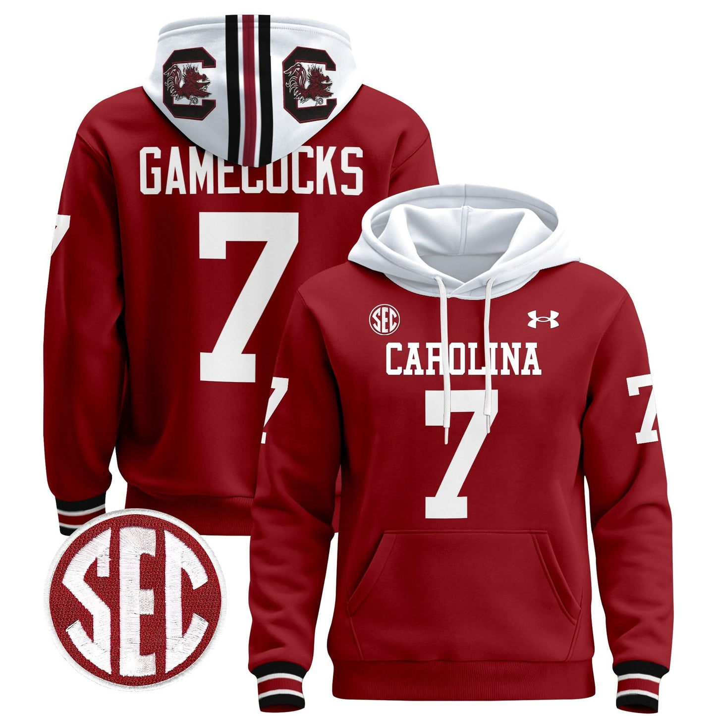 South Carolina Gamecocks 1980 Throwback Pullover Hoodie - All Stitched