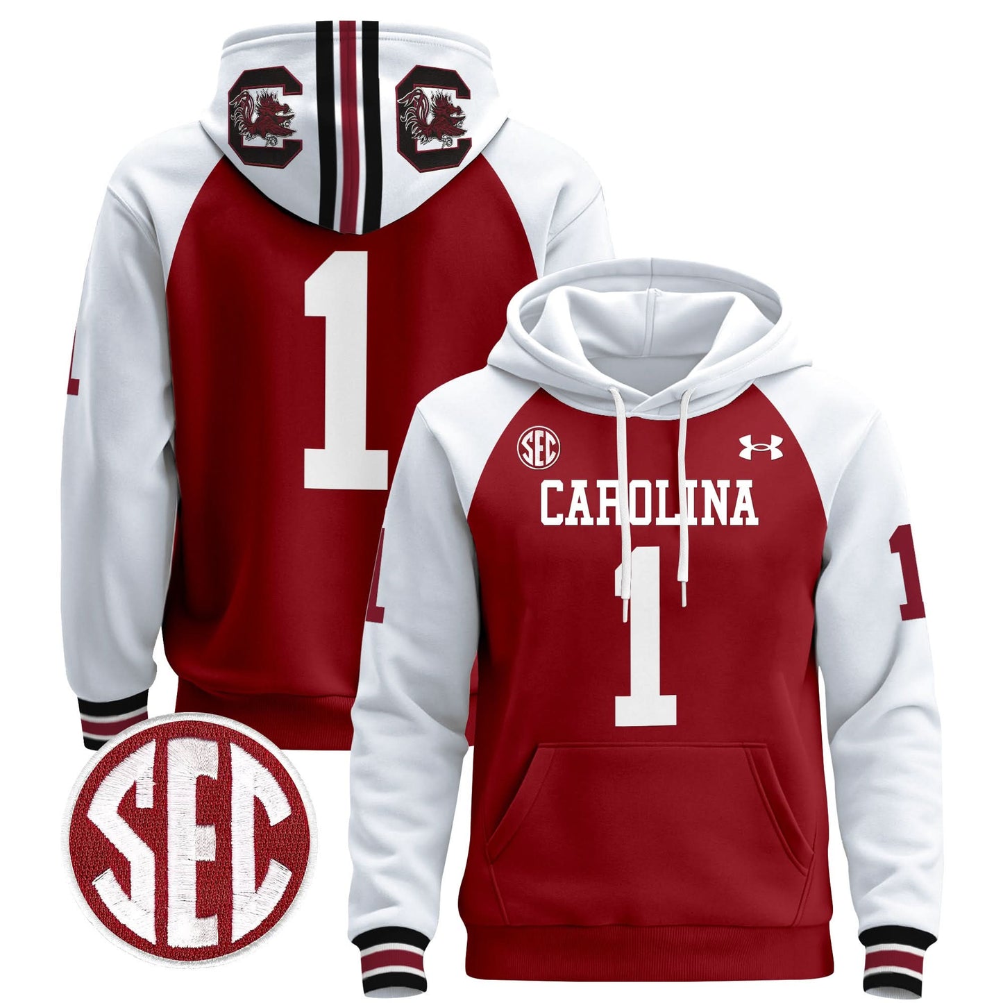South Carolina Gamecocks 1980 Throwback Pullover Hoodie - All Stitched