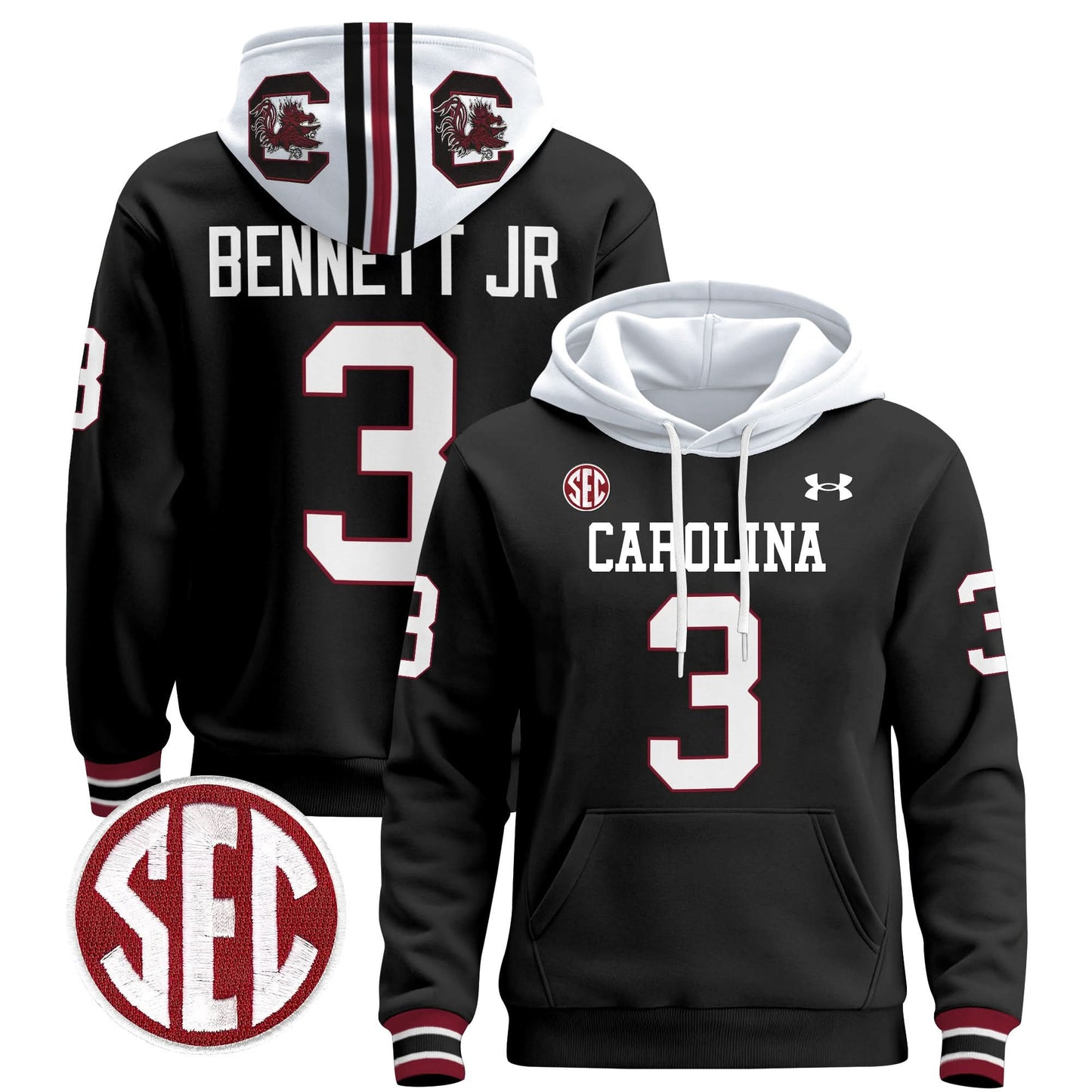South Carolina Gamecocks 1980 Throwback Pullover Hoodie - All Stitched
