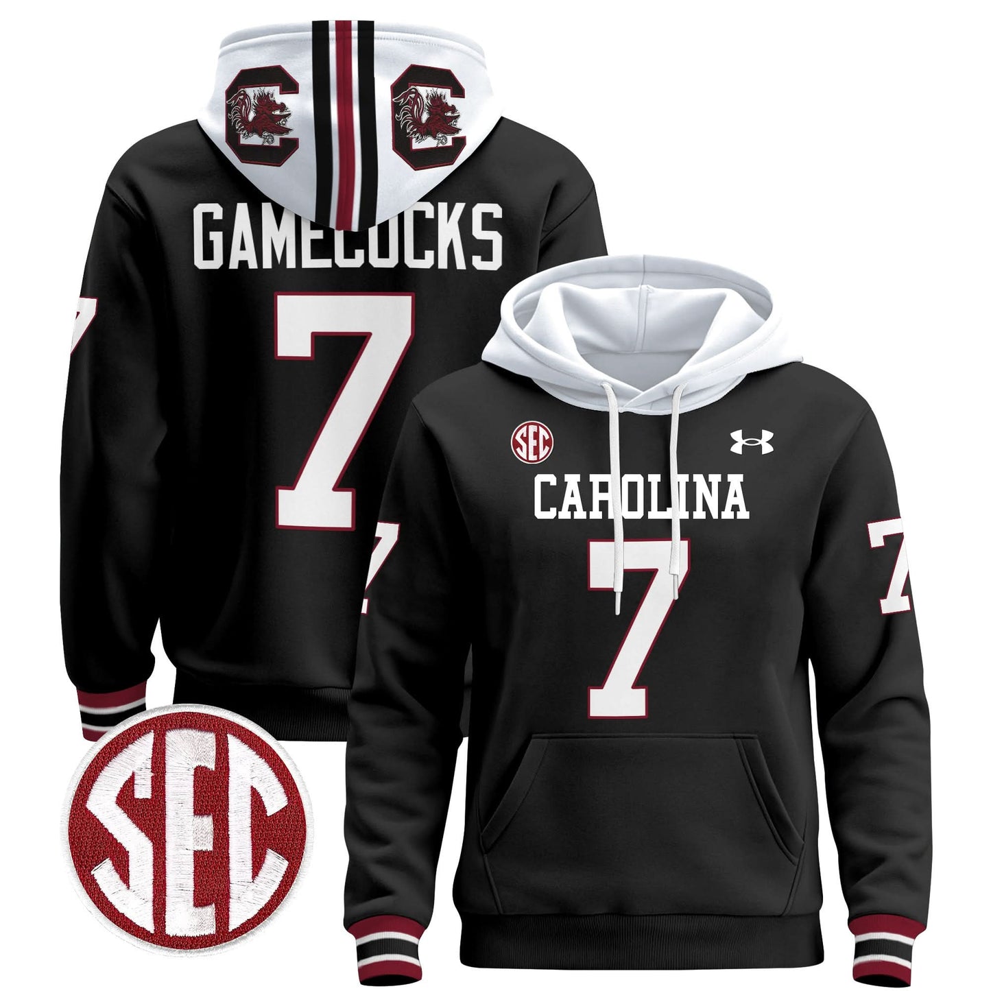 South Carolina Gamecocks 1980 Throwback Pullover Hoodie - All Stitched