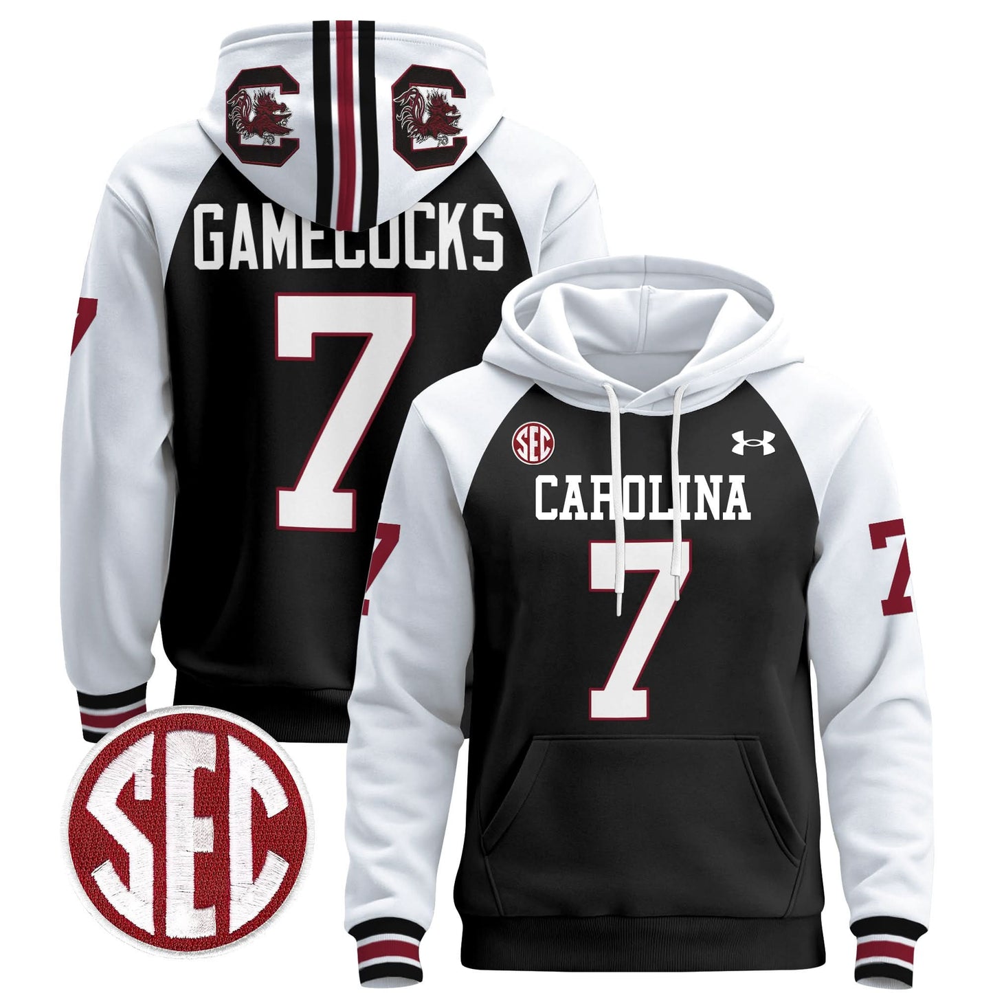 South Carolina Gamecocks 1980 Throwback Pullover Hoodie - All Stitched