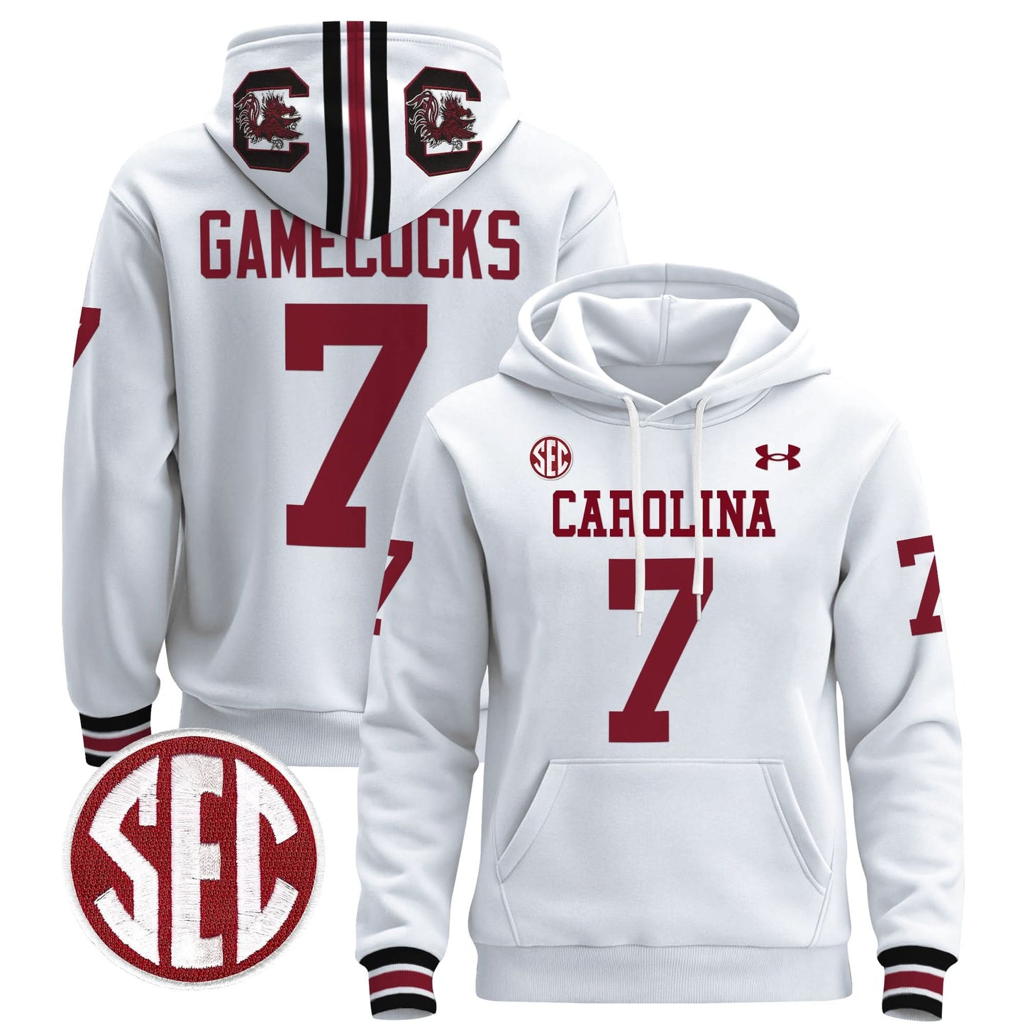 South Carolina Gamecocks 1980 Throwback Pullover Hoodie - All Stitched