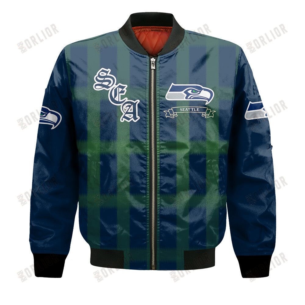 Seattle Seahawks Football Team 2024 - 25 Unforgettable Memories Bomber Jacket
