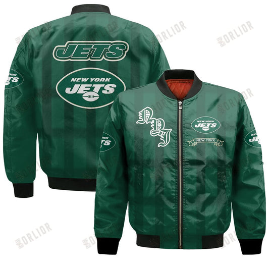 New York Jets Football Team 2024 - 25 Unforgettable Memories Bomber Jacket