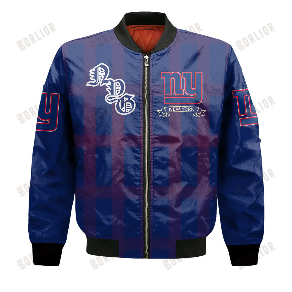 New York Giants Football Team 2024 - 25 Unforgettable Memories Bomber Jacket