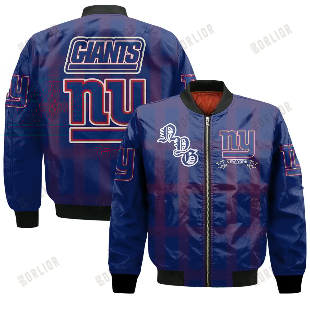 New York Giants Football Team 2024 - 25 Unforgettable Memories Bomber Jacket
