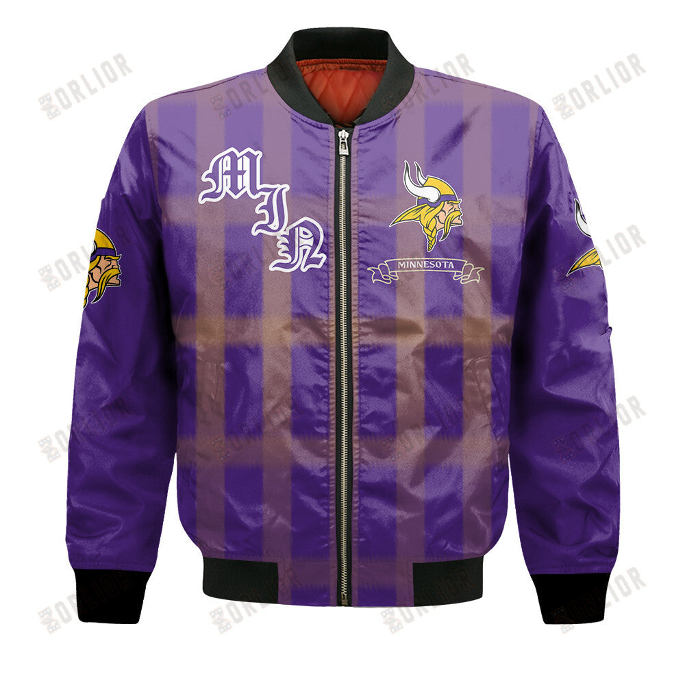 Minnesota Vikings Football Team 2024 - 25 Unforgettable Memories Bomber Jacket