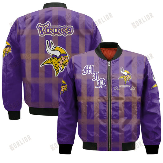 Minnesota Vikings Football Team 2024 - 25 Unforgettable Memories Bomber Jacket