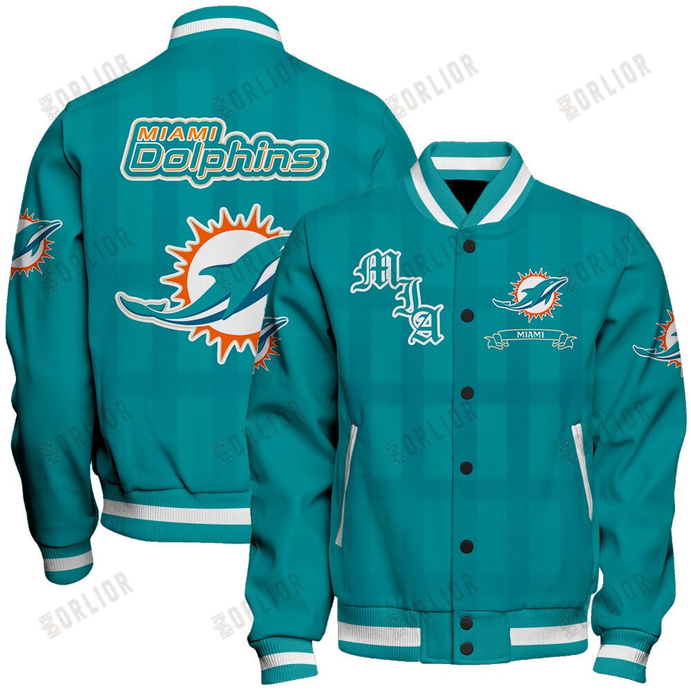 Miami Dolphins Football Team 2024 - 25 Unforgettable Memories Unisex Varsity Jacket