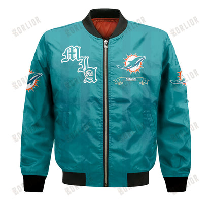 Miami Dolphins Football Team 2024 - 25 Unforgettable Memories Bomber Jacket