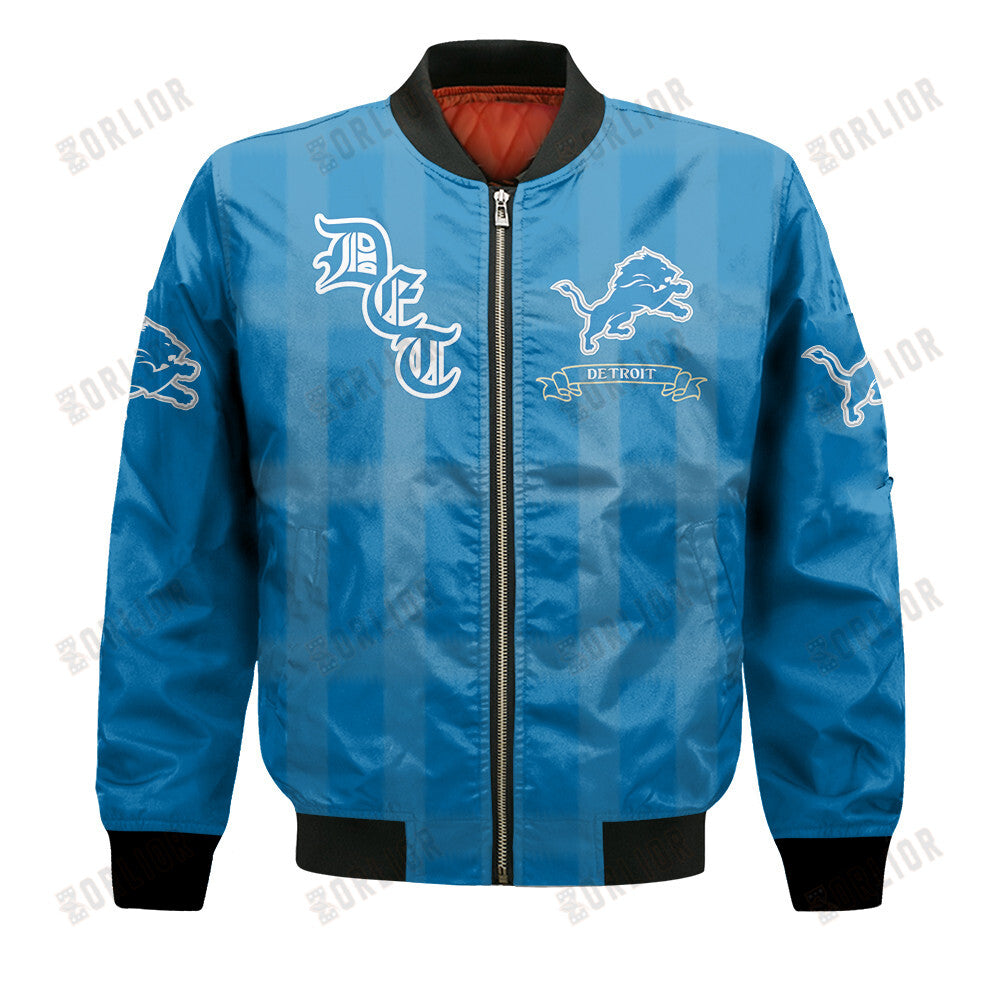 Detroit Lions Football Team 2024 - 25 Unforgettable Memories Bomber Jacket