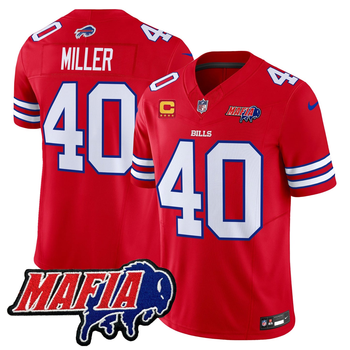 Buffalo Bills 2024 Bills Mafia Patch Vapor Limited Jersey - All Stitched