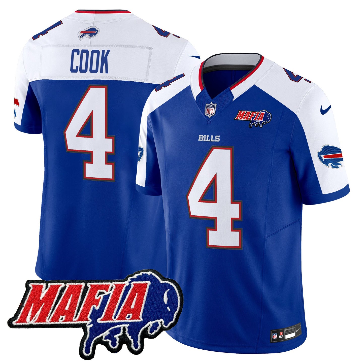 Buffalo Bills 2024 Bills Mafia Patch Vapor Limited Jersey - All Stitched