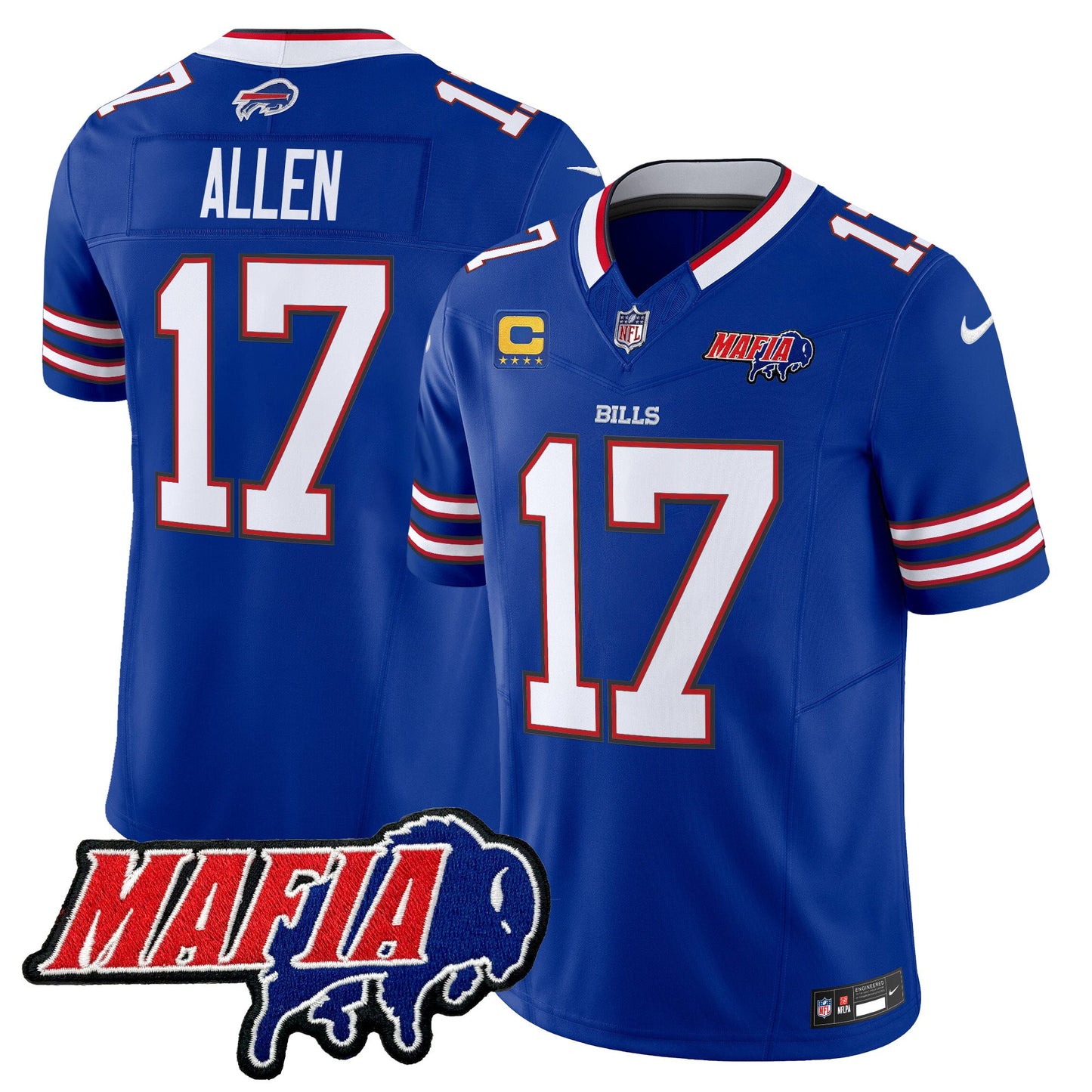 Buffalo Bills 2024 Bills Mafia Patch Vapor Limited Jersey - All Stitched