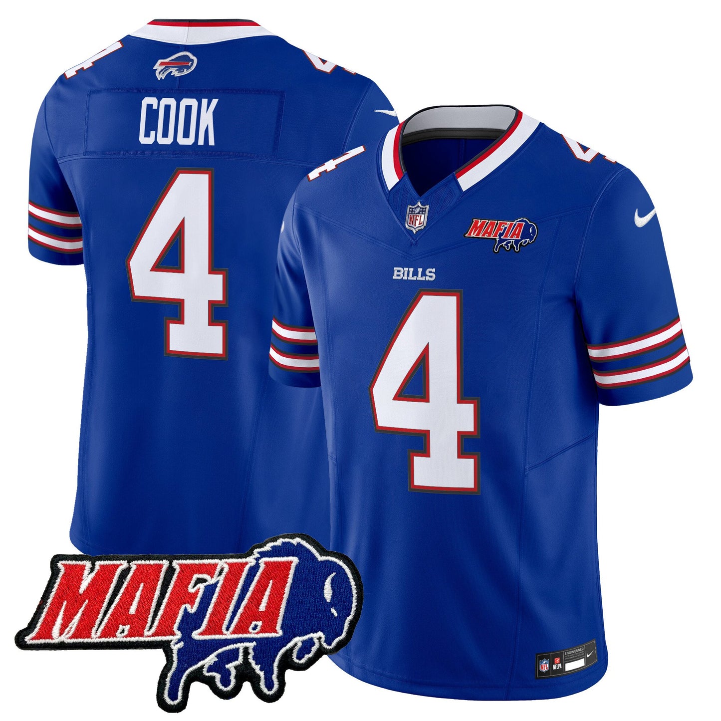 Buffalo Bills 2024 Bills Mafia Patch Vapor Limited Jersey - All Stitched