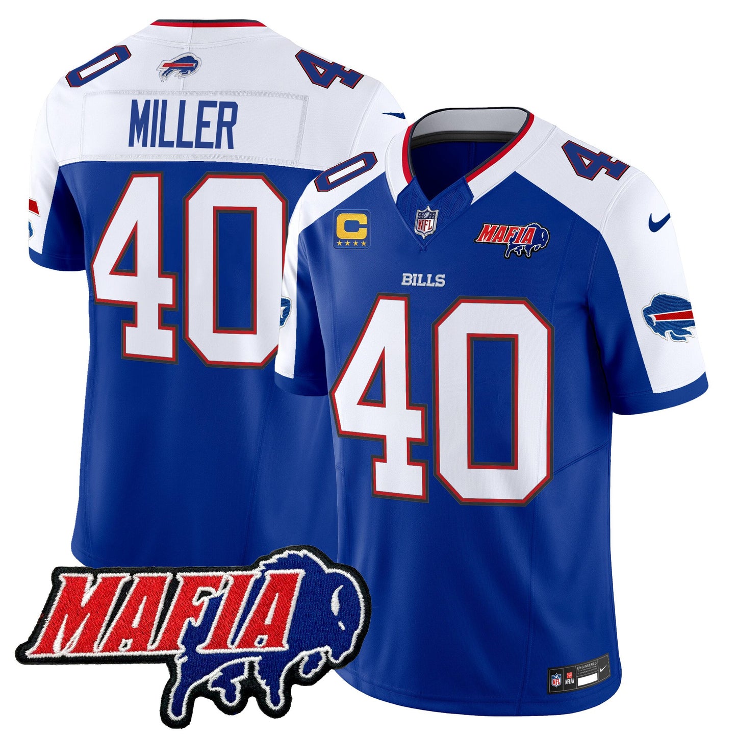 Buffalo Bills 2024 Bills Mafia Patch Vapor Limited Jersey - All Stitched