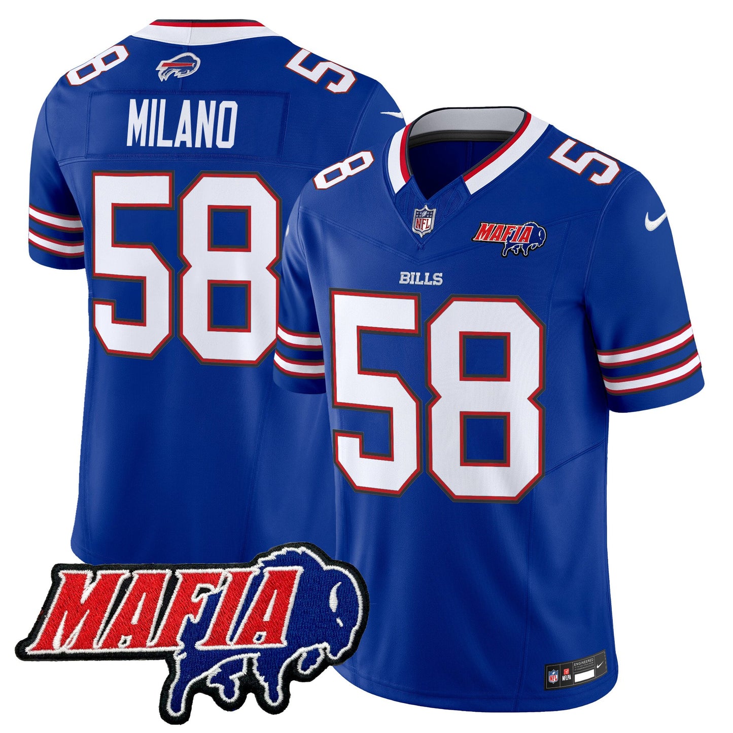 Buffalo Bills 2024 Bills Mafia Patch Vapor Limited Jersey - All Stitched