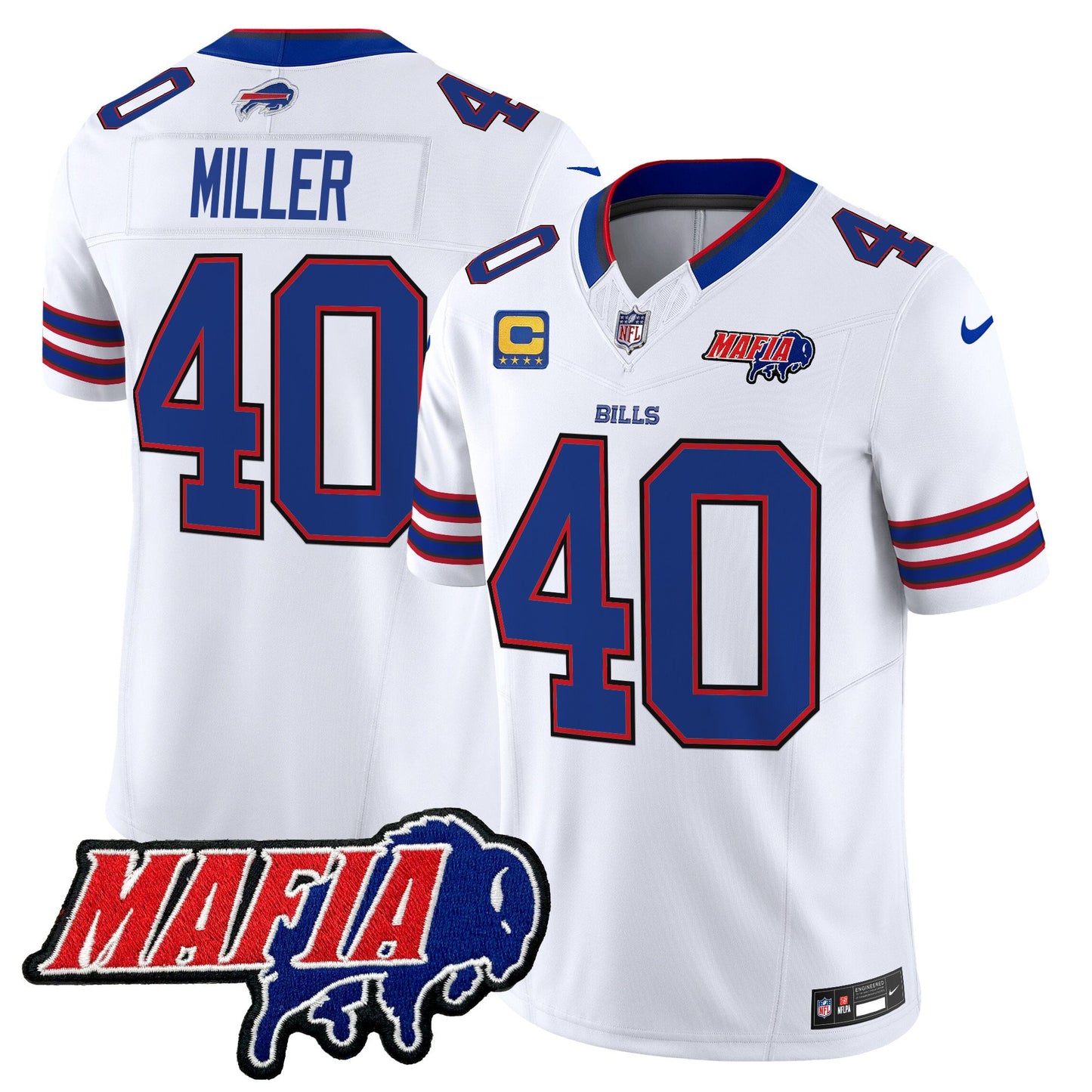 Buffalo Bills 2024 Bills Mafia Patch Vapor Limited Jersey - All Stitched