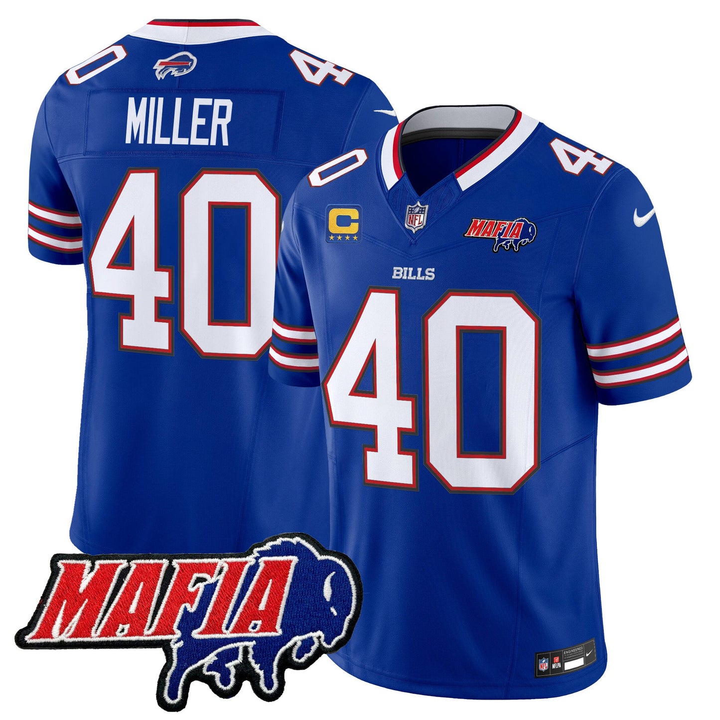 Buffalo Bills 2024 Bills Mafia Patch Vapor Limited Jersey - All Stitched