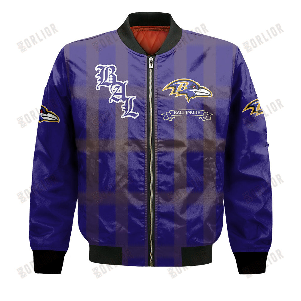 Baltimore Ravens Football Team 2024 - 25 Unforgettable Memories Bomber Jacket