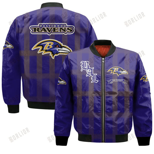 Baltimore Ravens Football Team 2024 - 25 Unforgettable Memories Bomber Jacket