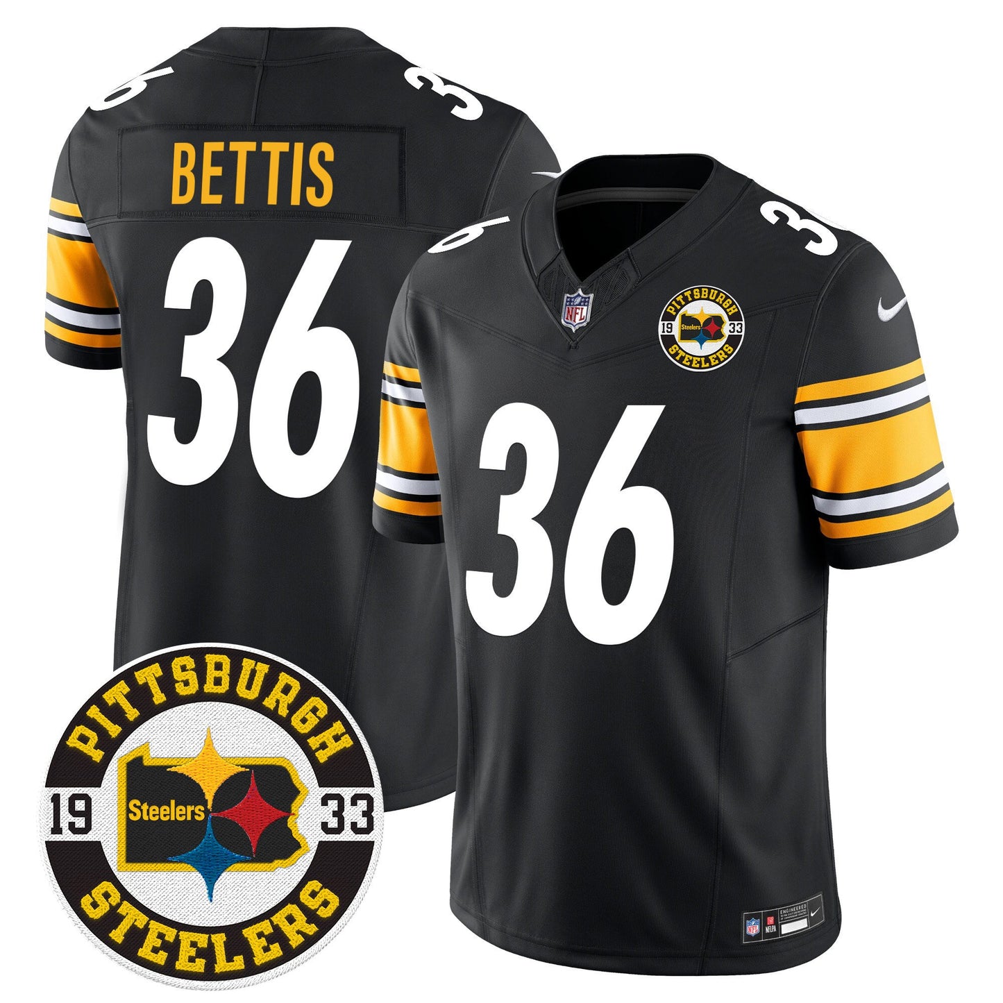 Steelers 2024 Vapor Limited Jersey - Est 1933 Patch - All Stitched