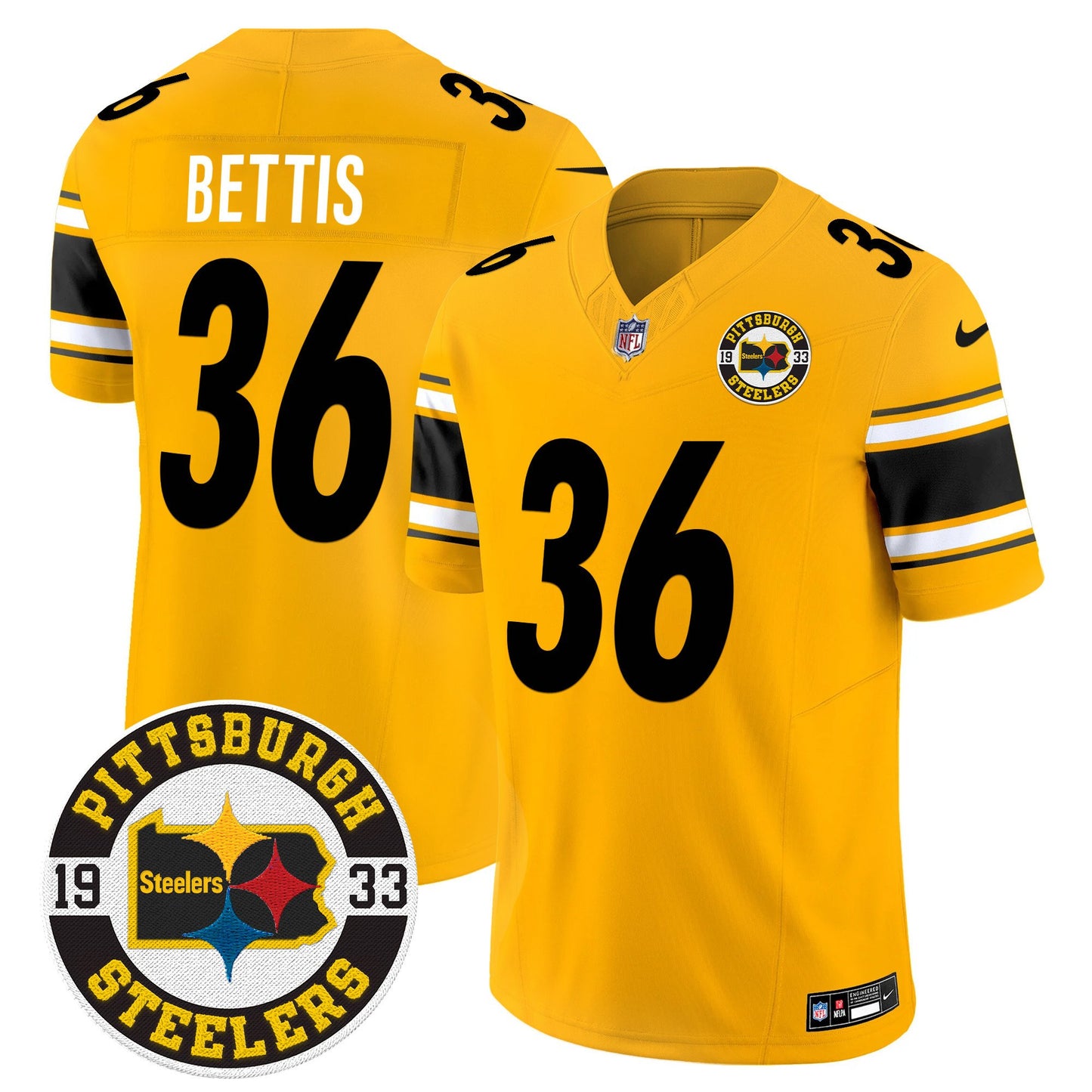 Steelers 2024 Vapor Limited Jersey - Est 1933 Patch - All Stitched