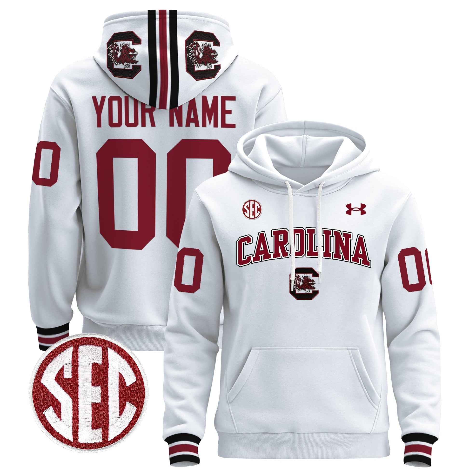 South Carolina Gamecocks 1980 Throwback Custom Pullover Hoodie V2