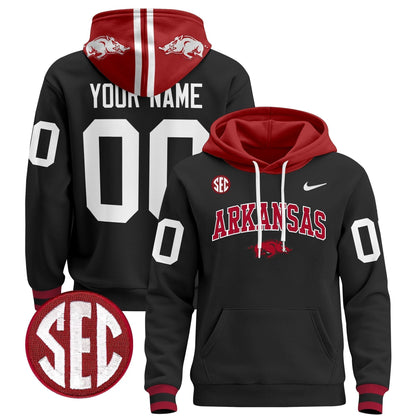 Arkansas Razorbacks 2024 Custom Pullover Hoodie V2
