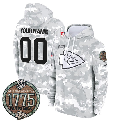 Chiefs 2024 Salute to Service Establishment Year Patch Custom Fleece Pullover Hoodie