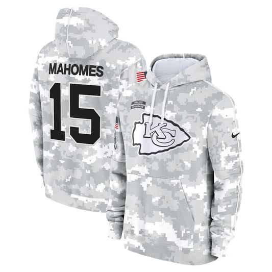 Kansas City Chiefs 2024 Salute to Service Fleece Pullover Hoodie - All Stitched