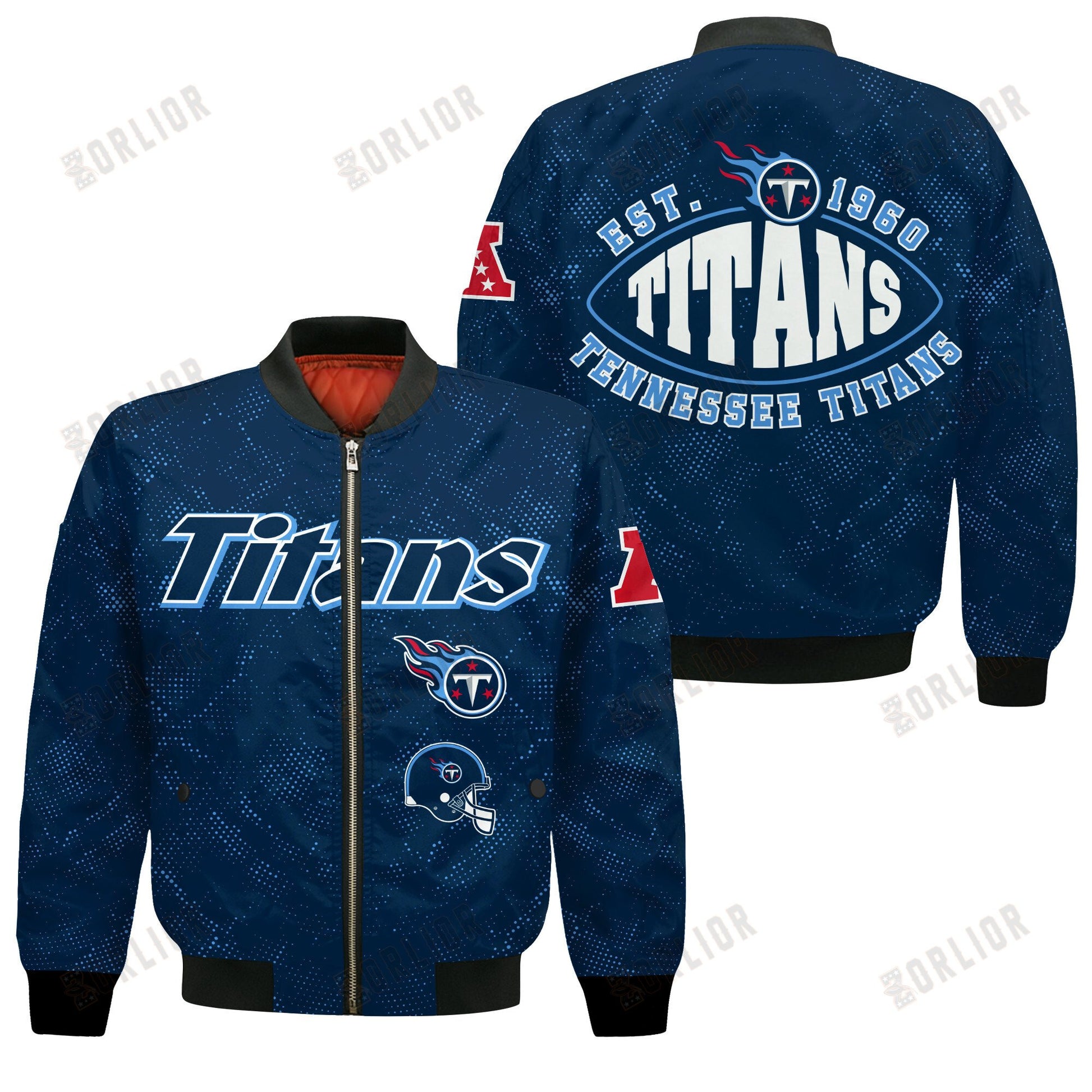 Tennessee Titans Football Team 2024 - 25 Continue Writing The Dream Bomber Jacket