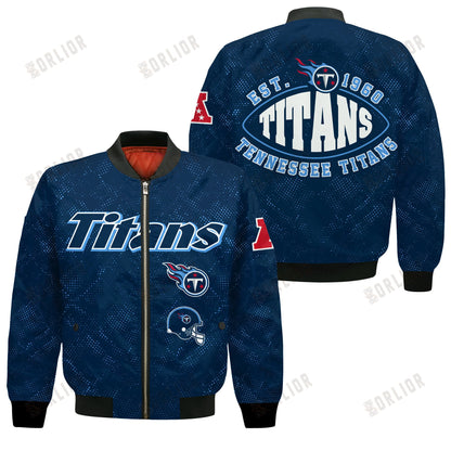 Tennessee Titans Football Team 2024 - 25 Continue Writing The Dream Bomber Jacket
