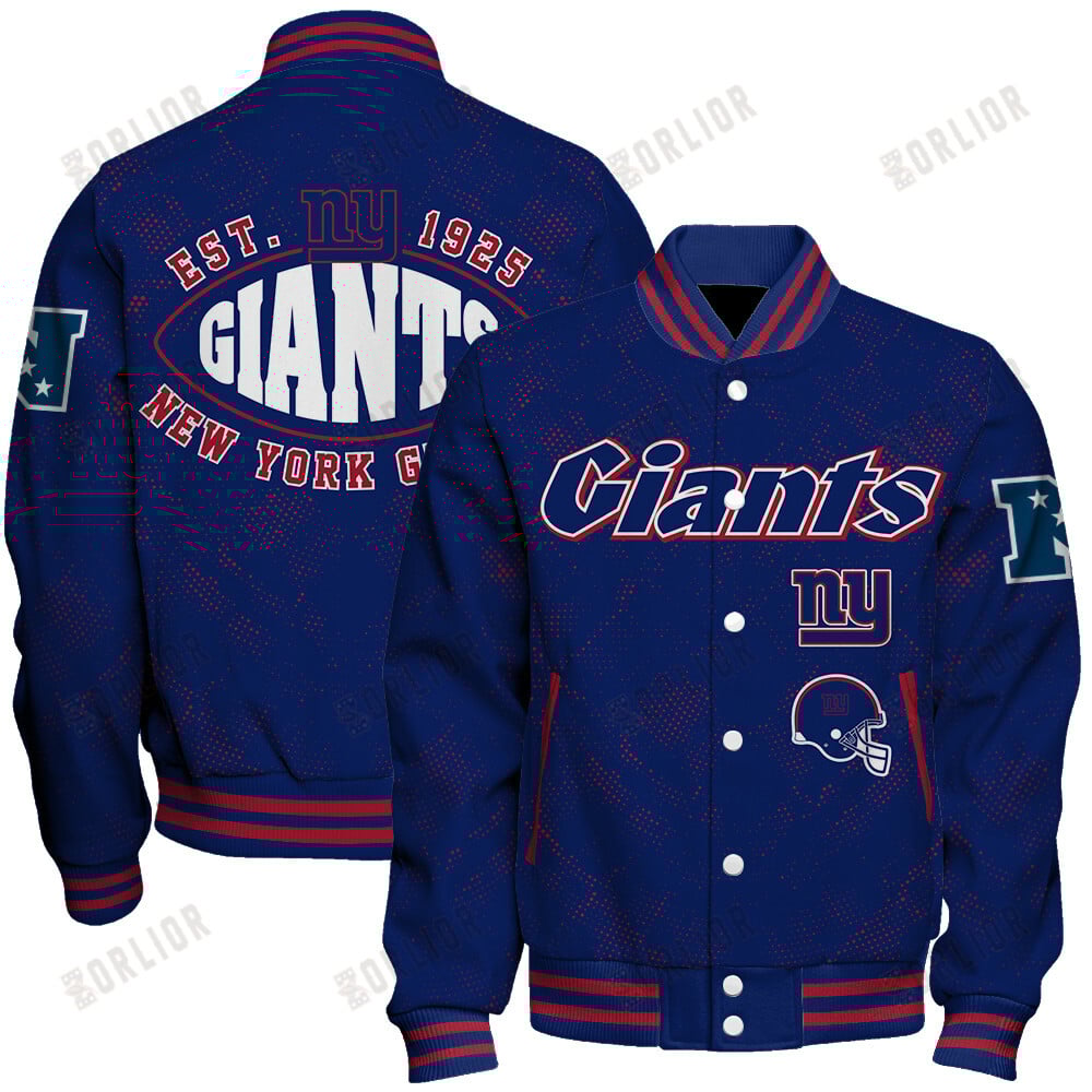 New York Giants Football Team 2024 - 25 Continue Writing The Dream Unisex Varsity Jacket