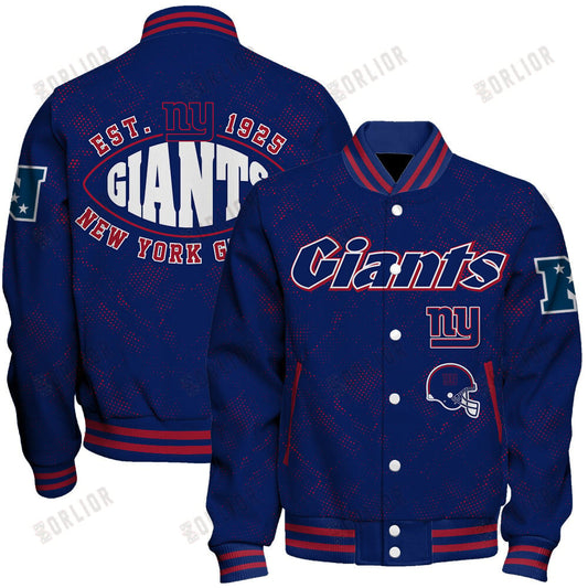 New York Giants Football Team 2024 - 25 Continue Writing The Dream Unisex Varsity Jacket
