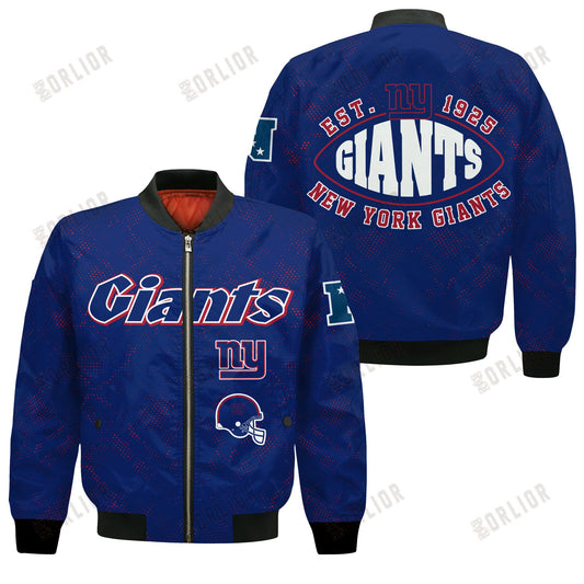 New York Giants Football Team 2024 - 25 Continue Writing The Dream Bomber Jacket