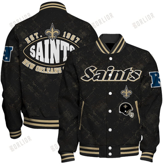 New Orleans Saints Football Team 2024 - 25 Continue Writing The Dream Unisex Varsity Jacket