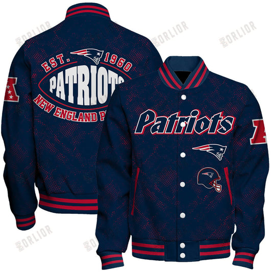 New England Patriots Football Team 2024 - 25 Continue Writing The Dream Unisex Varsity Jacket