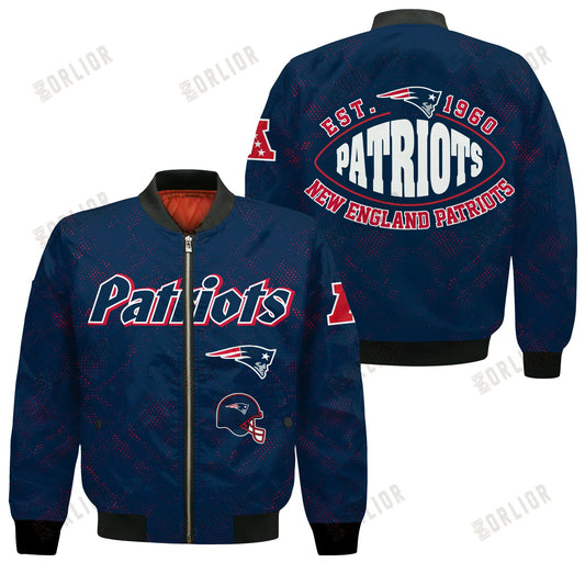 New England Patriots Football Team 2024 - 25 Continue Writing The Dream Bomber Jacket