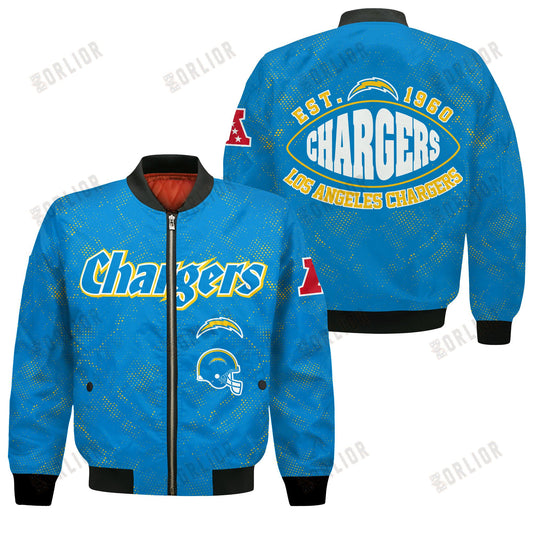 Los Angeles Chargers Football Team 2024 - 25 Continue Writing The Dream Bomber Jacket